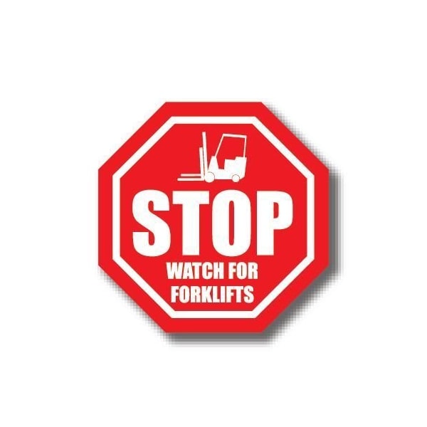 Ergomat 30in OCTAGON SIGNS - Stop Watch for Forklifts DSV-SIGN 900 #0029 -UEN - main